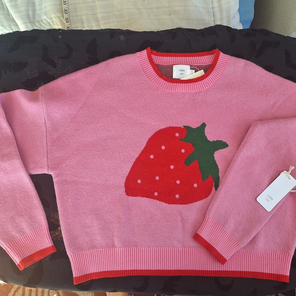 Pink Strawberry Sweater